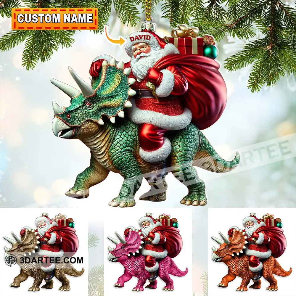 Custom Name Dragon Santa Ornament Lover Christmas Gift