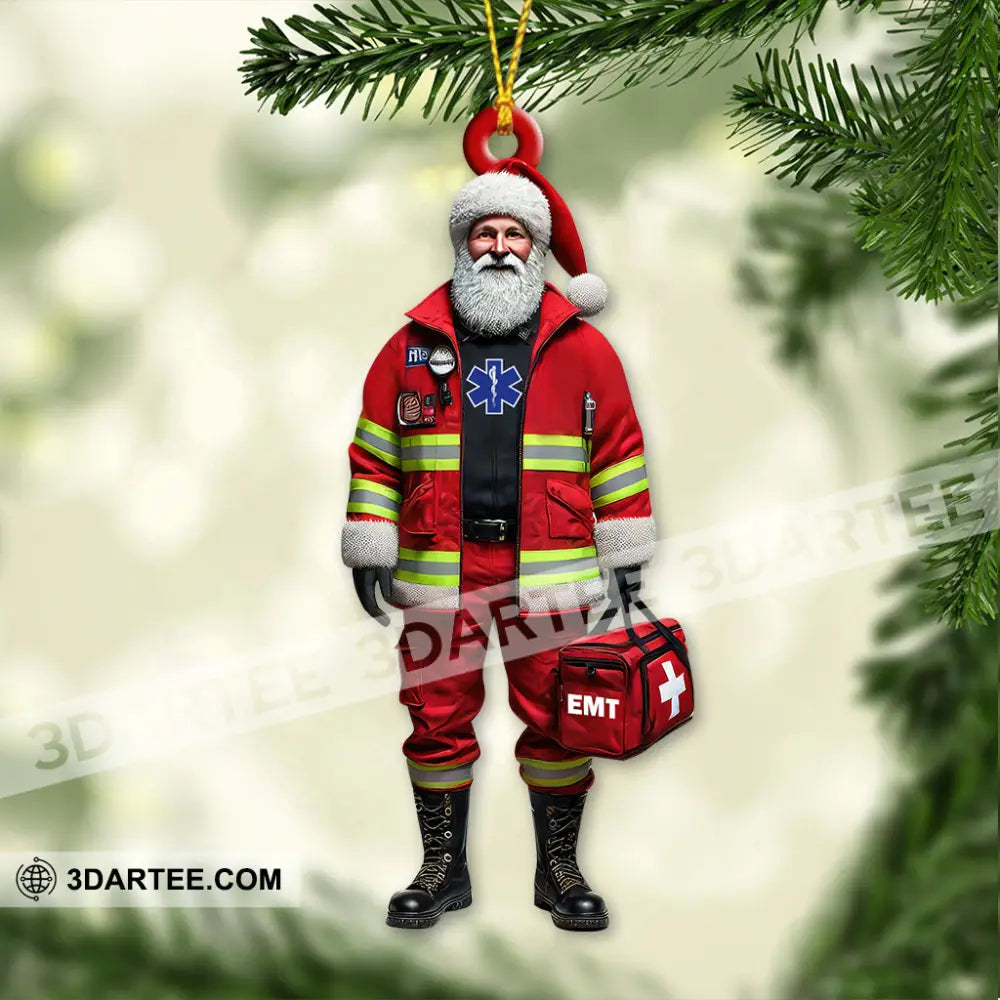 Custom Name Emt Ornament Lover Christmas Gift 3.54’’ / 1