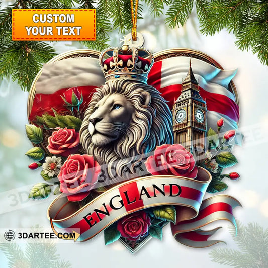 Custom Name England Ornament Christmas Gift For Lover