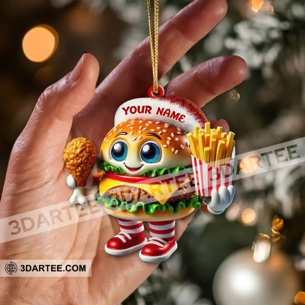 Custom Name Fast Food Ornament Christmas Gift