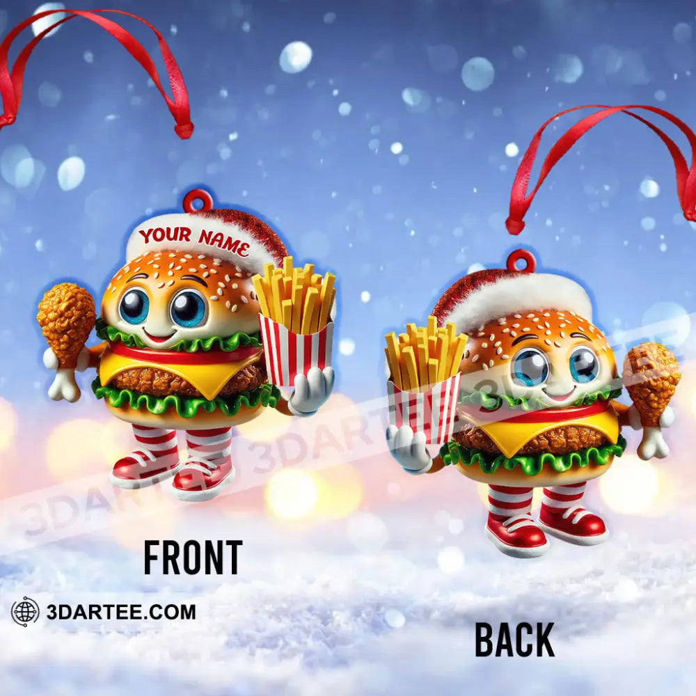 Custom Name Fast Food Ornament Christmas Gift