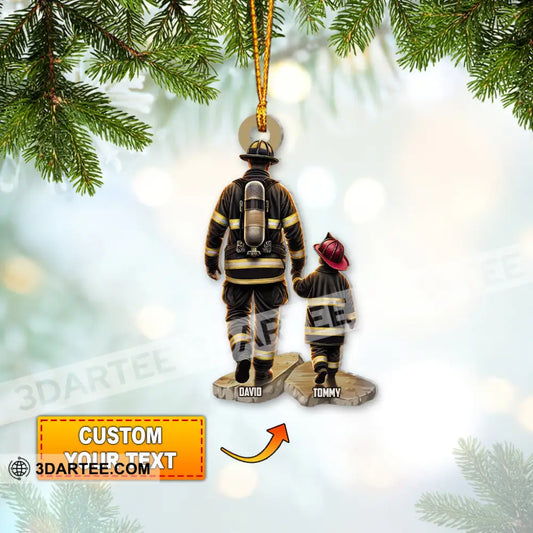 Custom Name Fire Fighter Ornament Gift