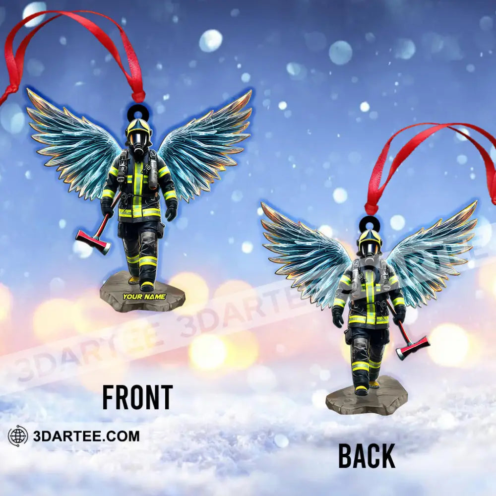 Custom Name Firefighter Ornament Memorial Christmas Gift