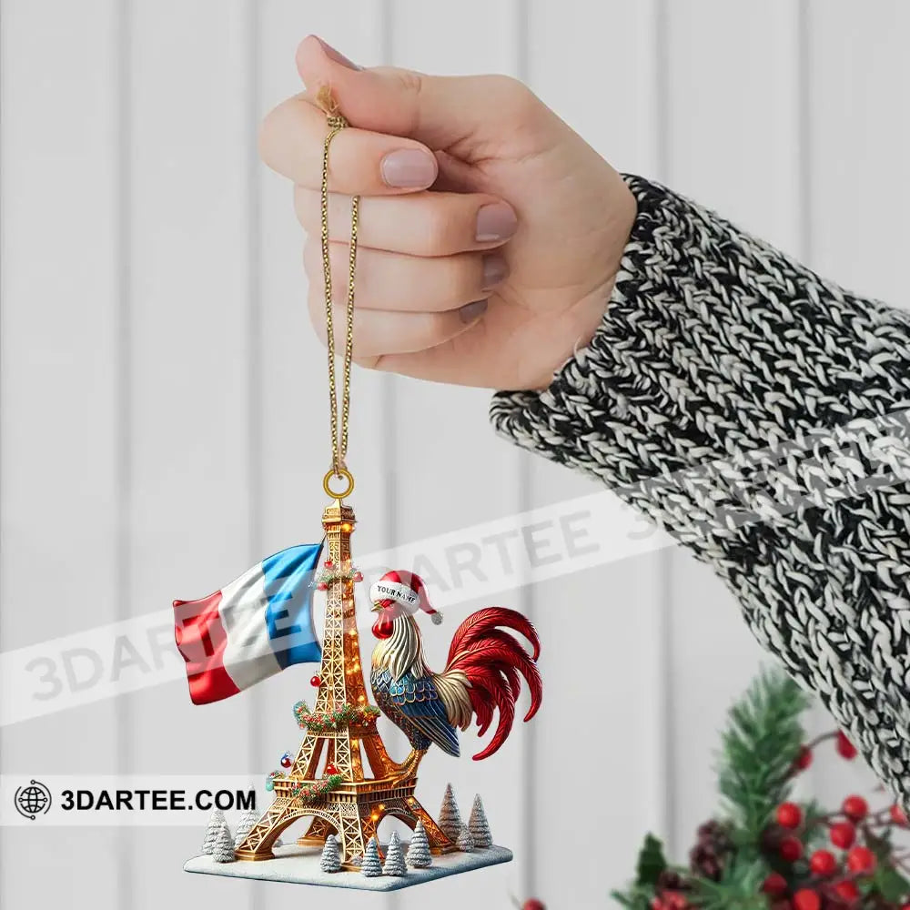 Custom Name France Ornament Christmas Gift For Lover