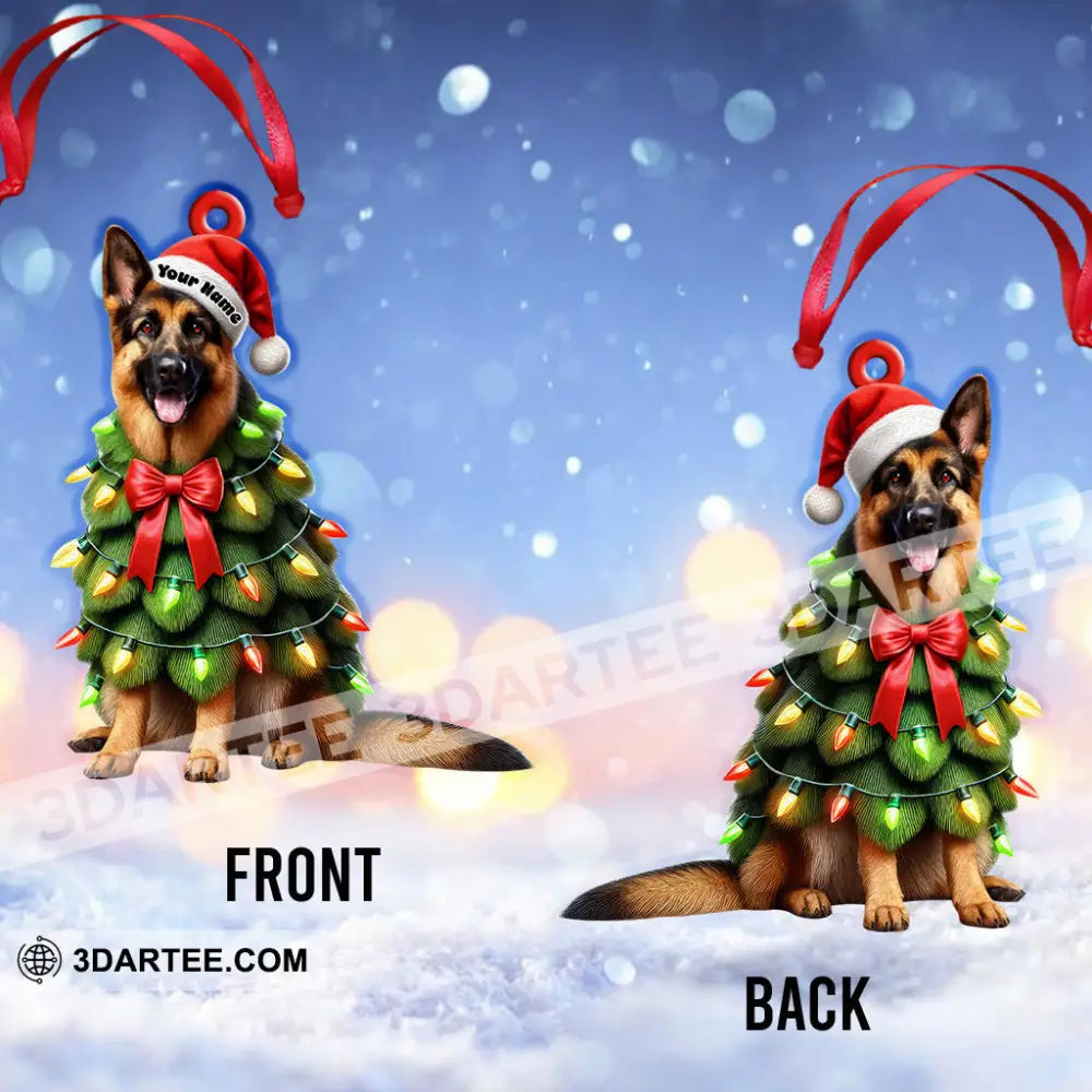 Custom Name German Shepherd Ornament Christmas Gift