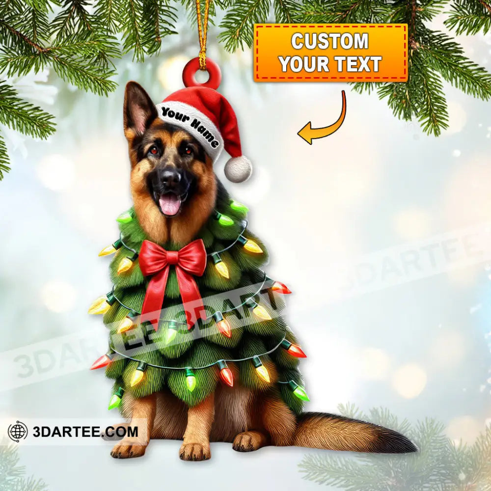 Custom Name German Shepherd Ornament Christmas Gift