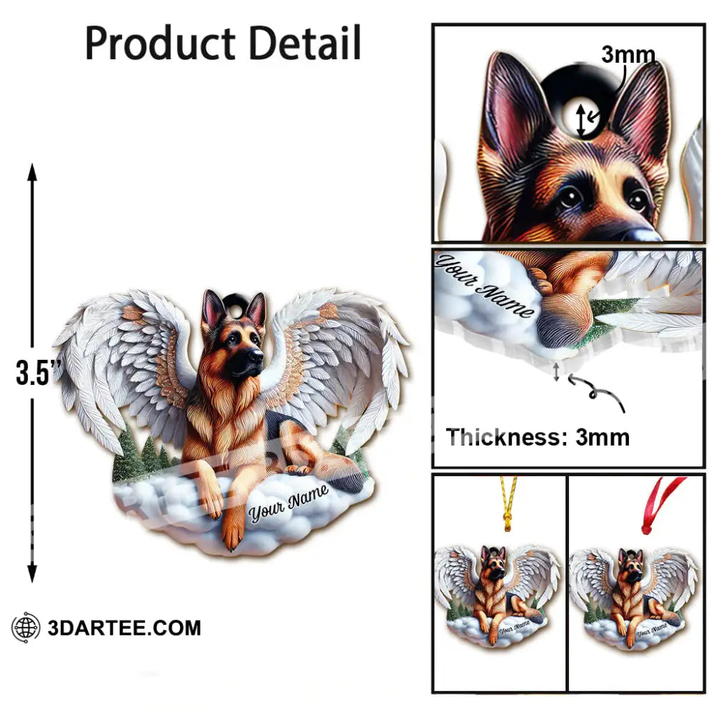 Custom Name German Shepherd Ornament Dog Christmas Decoration