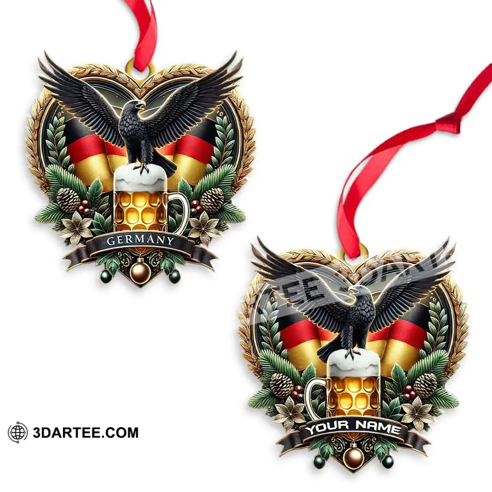 Custom Name Germany Ornament Christmas Gift For Lover 3.54’’ / 1