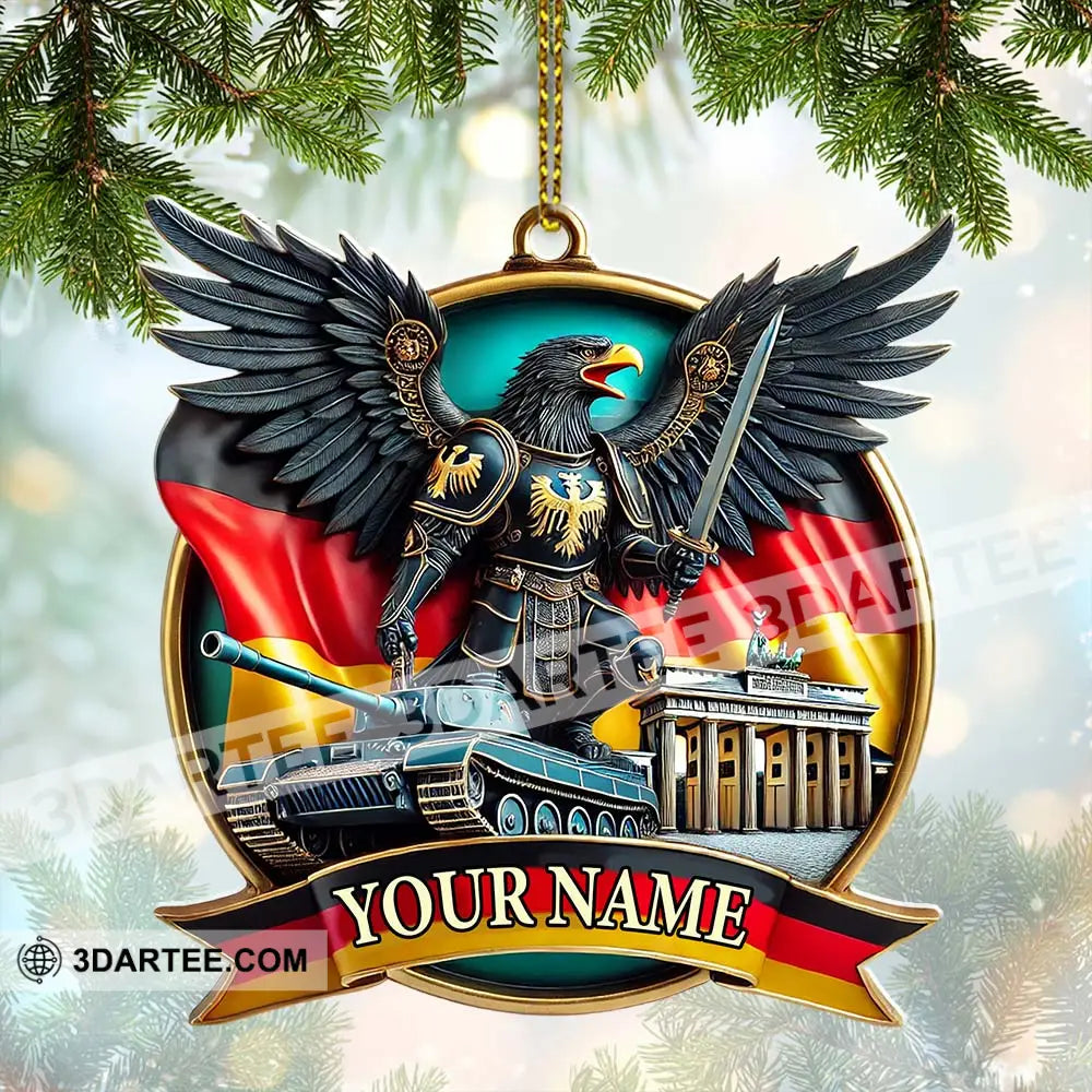 Custom Name Germany Ornament Christmas Gift For Lover 3.54’’ / 1