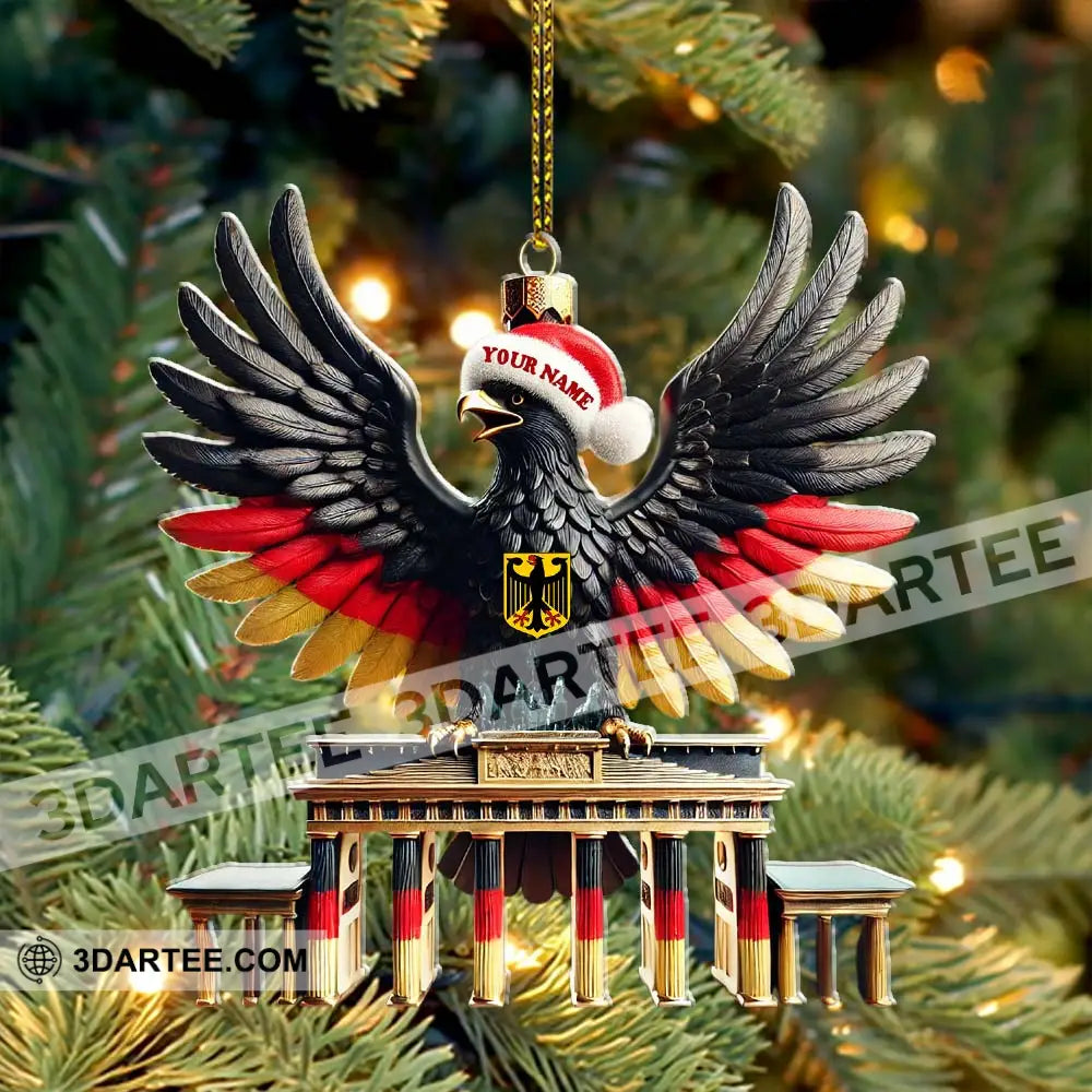 Custom Name Germany Ornament German Lover Christmas Gift