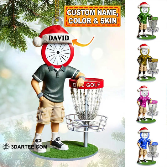 Custom Name Golf Ornament Christmas Gift Decoration