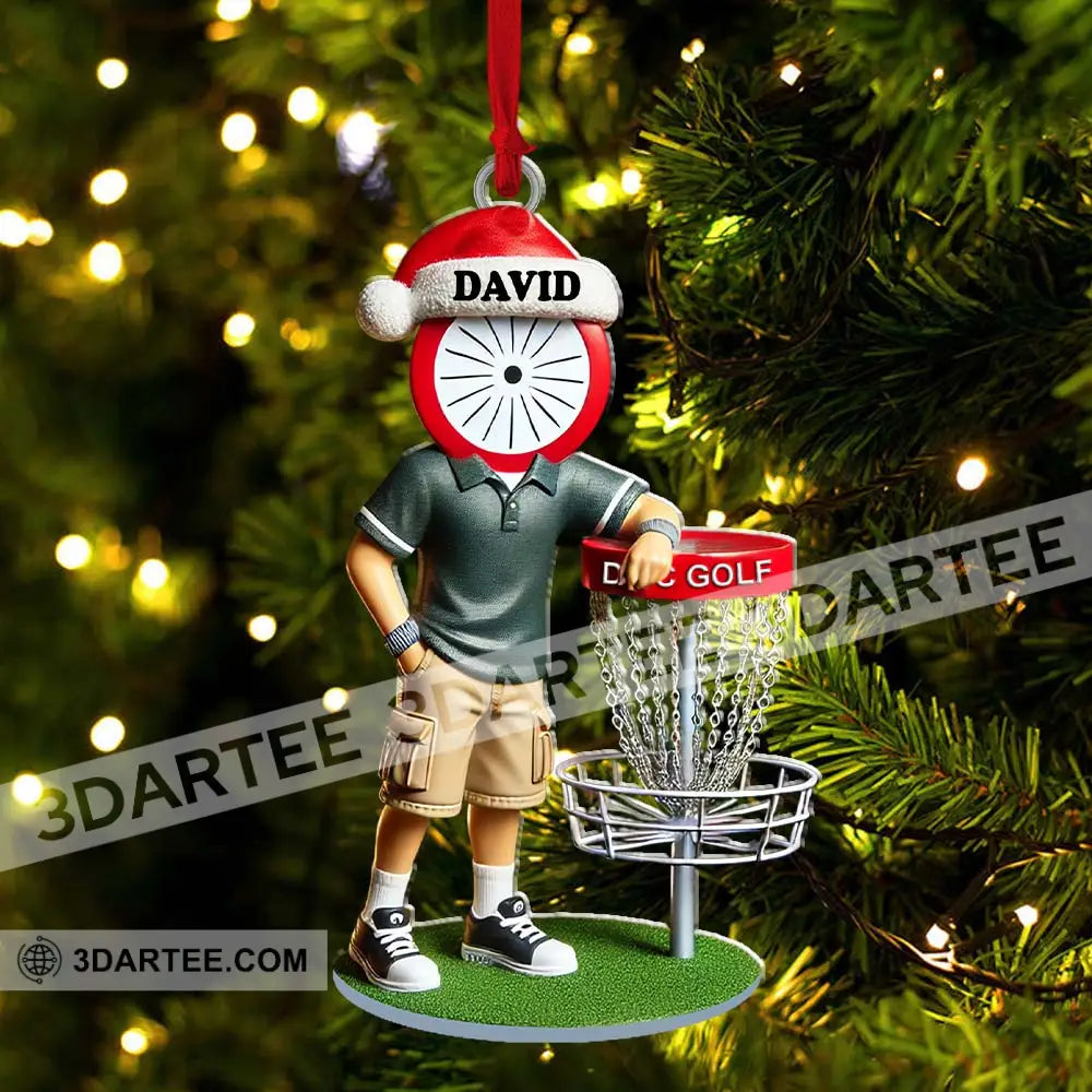 Custom Name Golf Ornament Christmas Gift Decoration