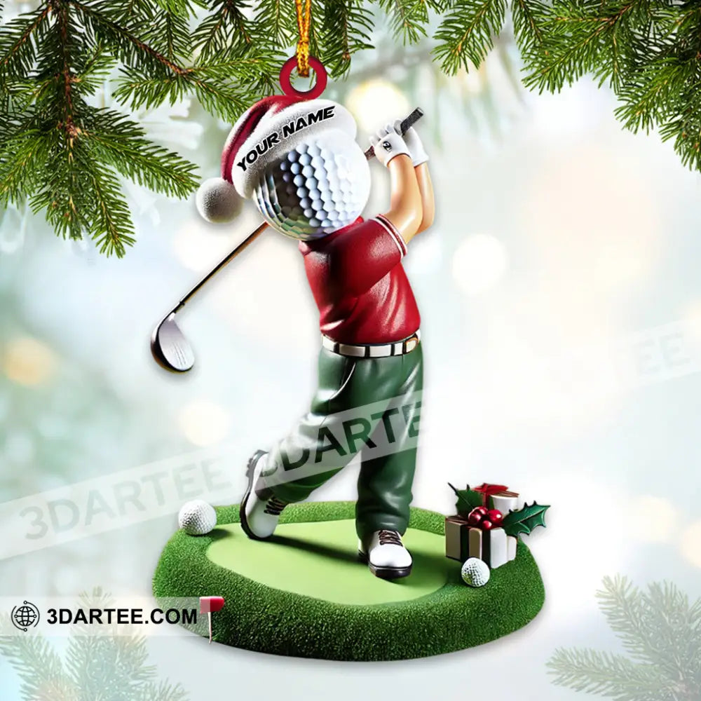 Custom Name Golf Ornament Lover Christmas Gift 3.54’’ / 1