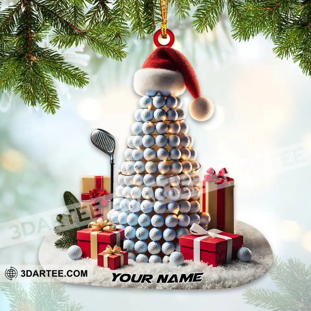 Custom Name Golf Ornament Lover Christmas Gift 3.54’’ / 1