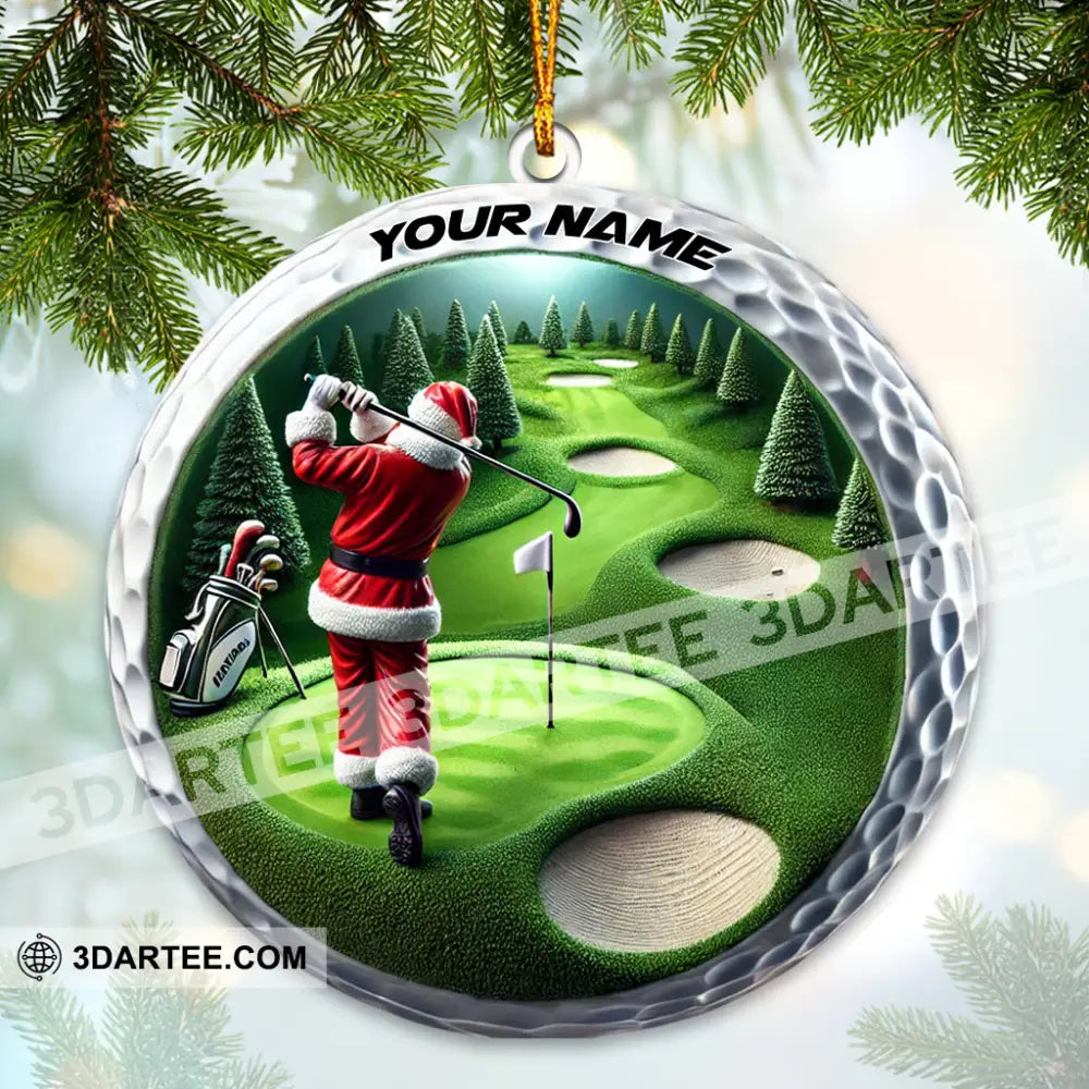 Custom Name Golf Ornament Lover Christmas Gift 3.54’’ / 1