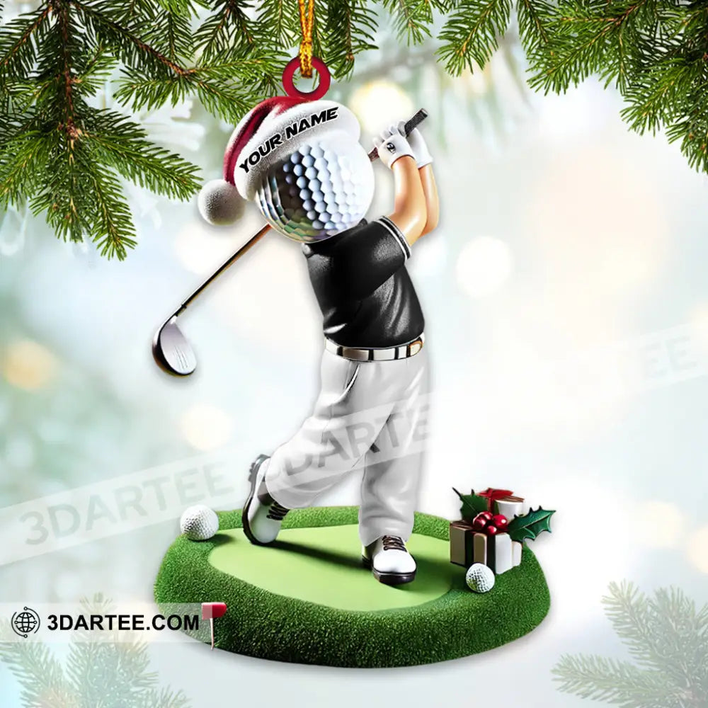 Custom Name Golf Ornament Lover Christmas Gift