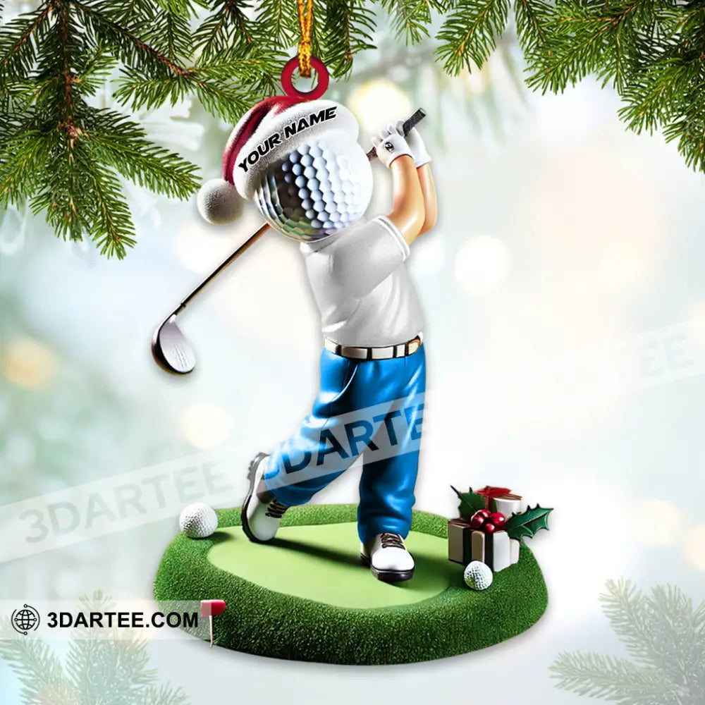 Custom Name Golf Ornament Lover Christmas Gift