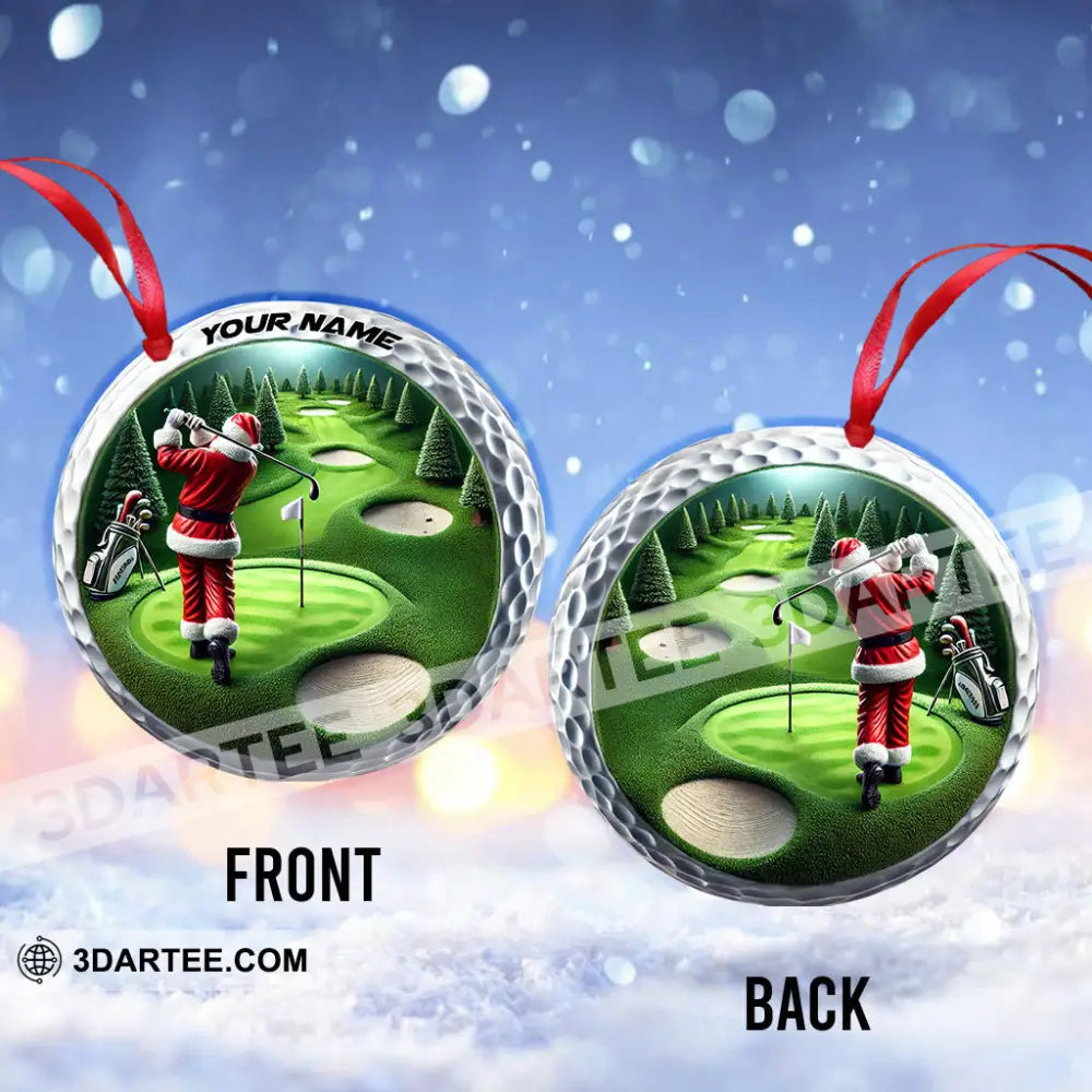 Custom Name Golf Ornament Lover Christmas Gift