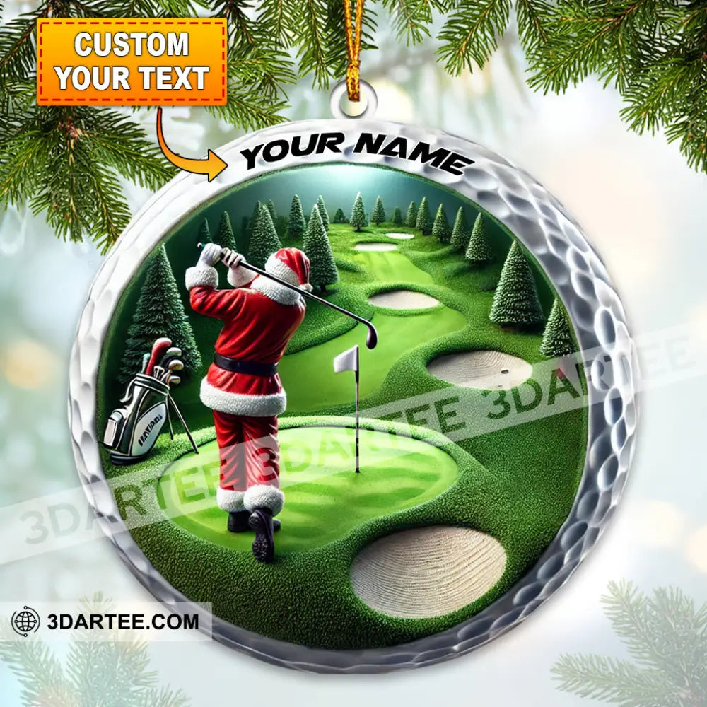 Custom Name Golf Ornament Lover Christmas Gift