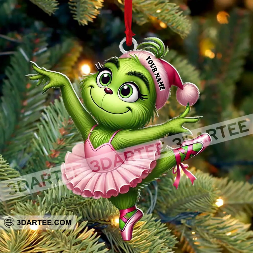 Custom Name Grinch Dance Ornament Christmas Gift Decoration