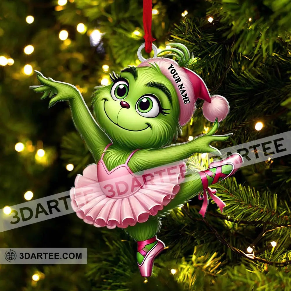 Custom Name Grinch Dance Ornament Christmas Gift Decoration