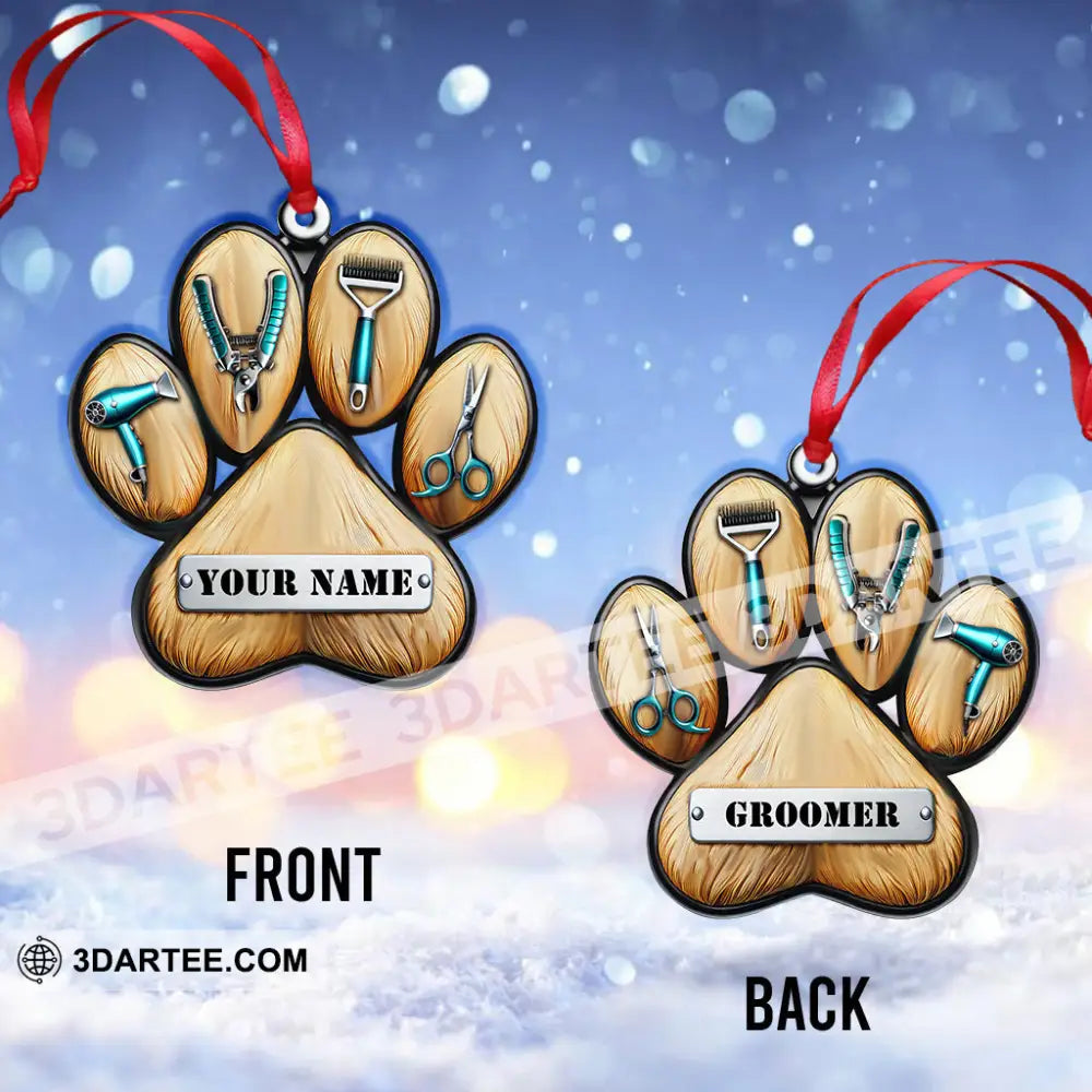 Custom Name Groomer Ornament Christmas Gift For Lover