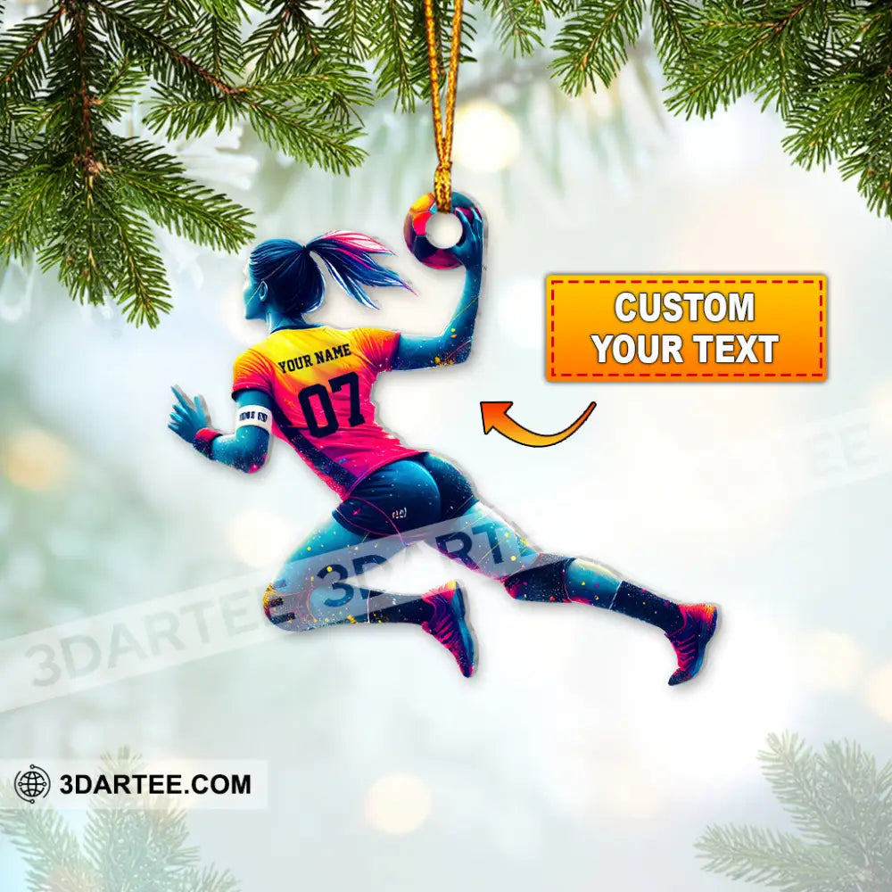 Custom Name Handball Ornament Gift For Team