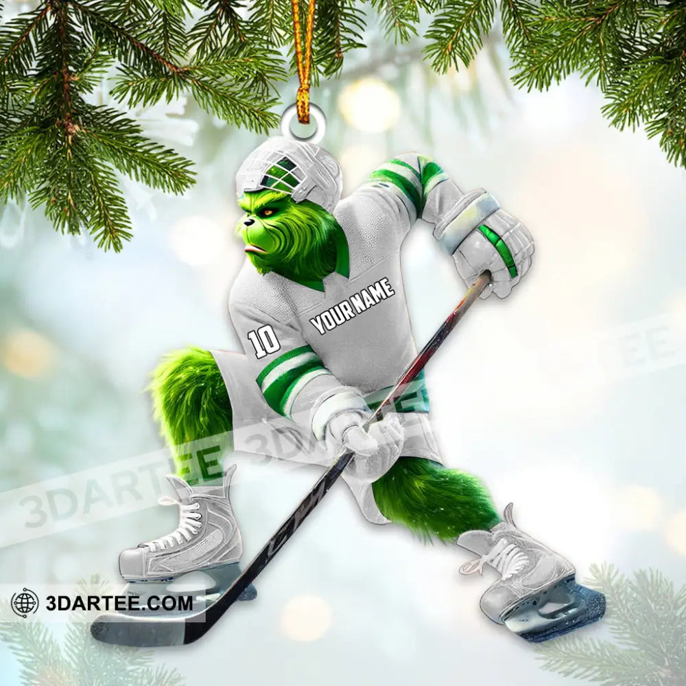 Custom Name Ice Hockey Ornament Christmas Gift Decoration