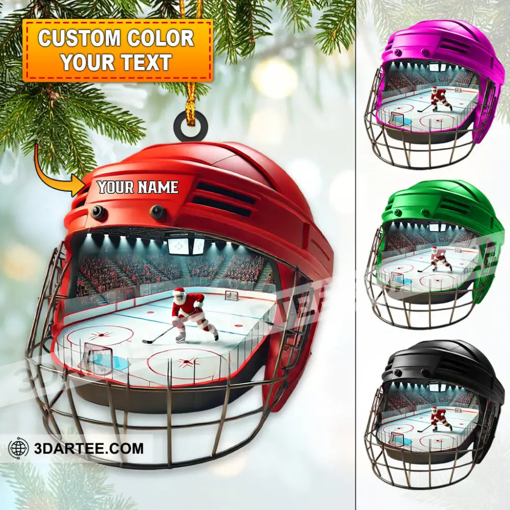 Custom Name Ice Hockey Ornament Lover Christmas Gift