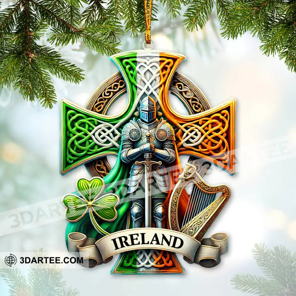 Custom Name Ireland Ornament Christmas Gift For Lover 3.54’’ / 1