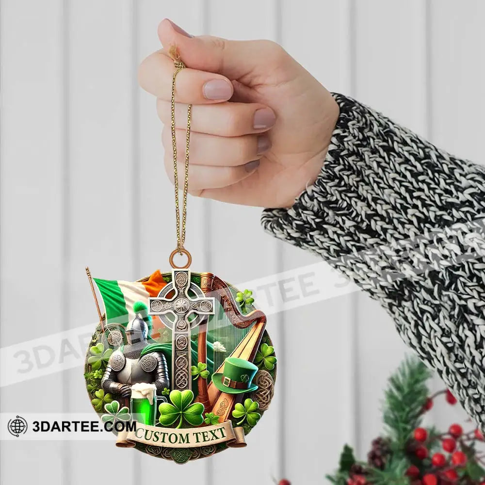 Custom Name Ireland Ornament Christmas Gift For Lover