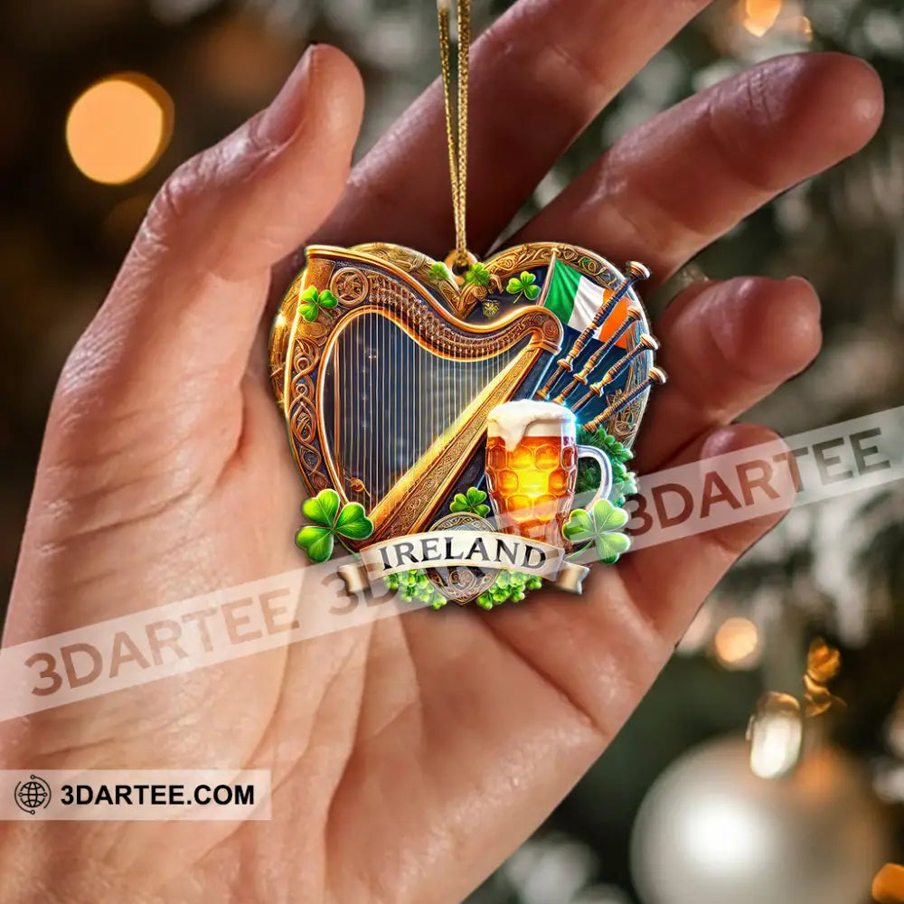 Custom Name Ireland Ornament Christmas Gift For Lover