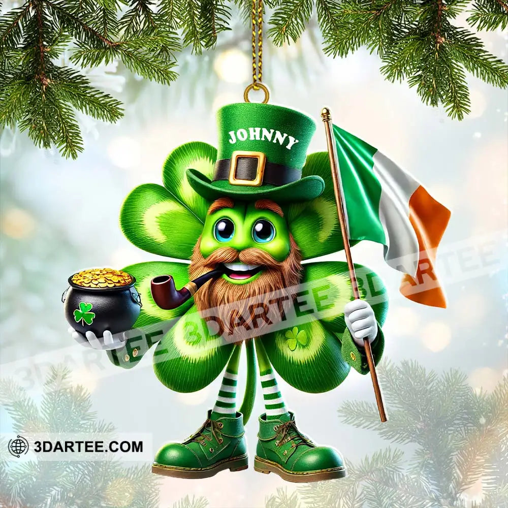 Custom Name Ireland Ornament Lover Christmas Gift 3.54’’ / 1