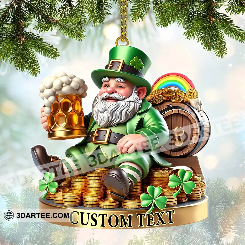 Custom Name Ireland Ornament Lover Christmas Gift 3.54’’ / 1