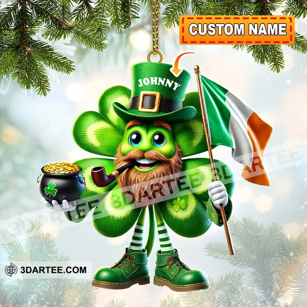 Custom Name Ireland Ornament Lover Christmas Gift