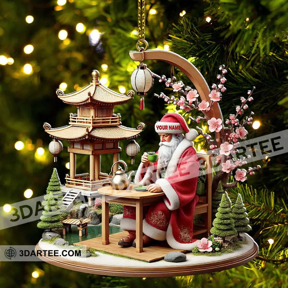 Custom Name Japan Santa Ornament Lover Christmas Gift