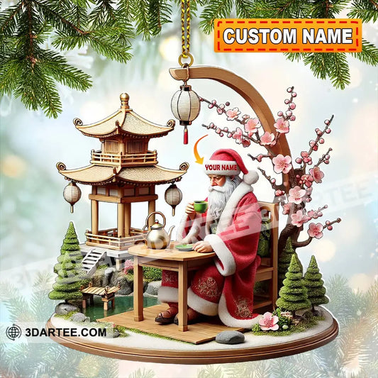 Custom Name Japan Santa Ornament Lover Christmas Gift