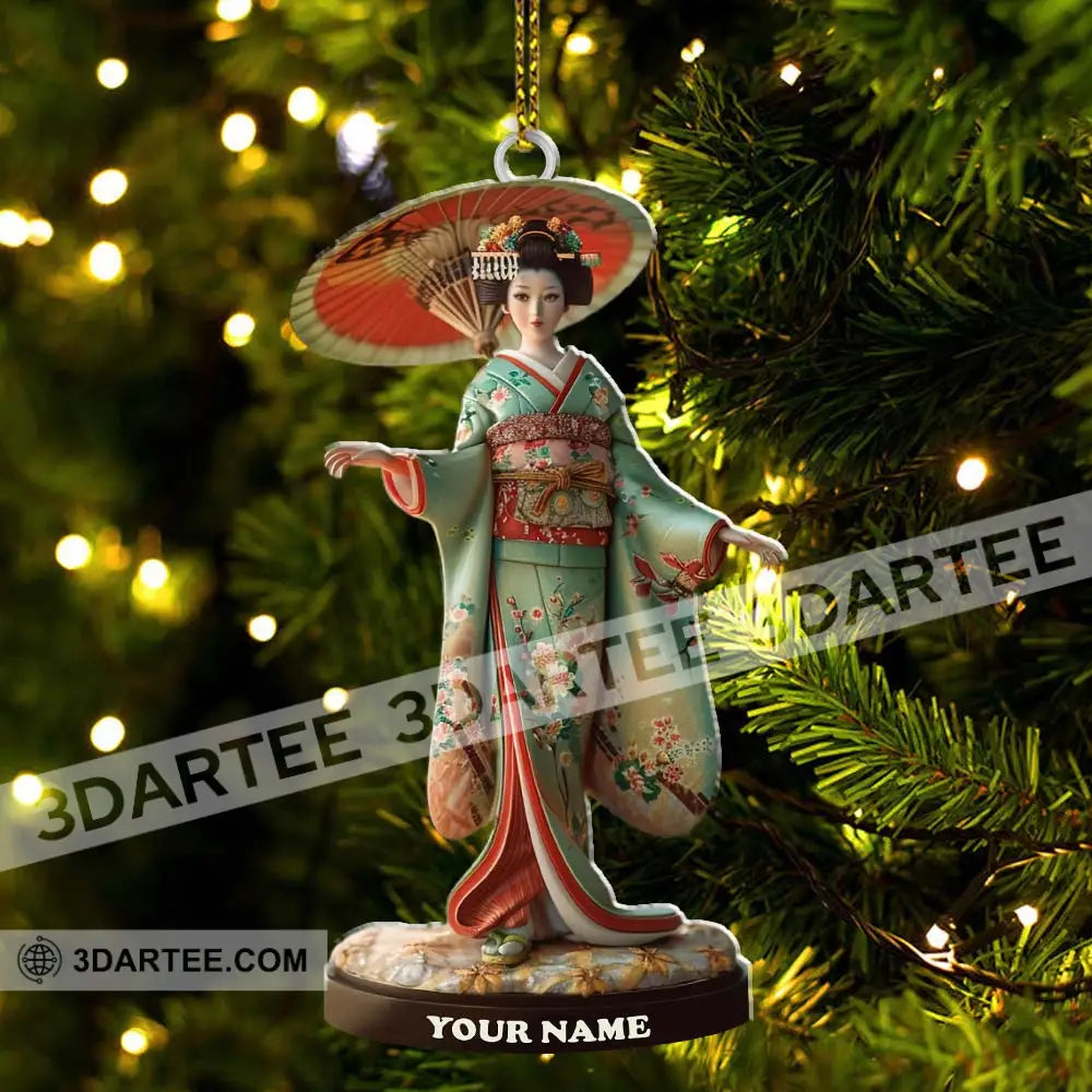 Custom Name Japanese Kimono Ornament Lover Christmas Gift