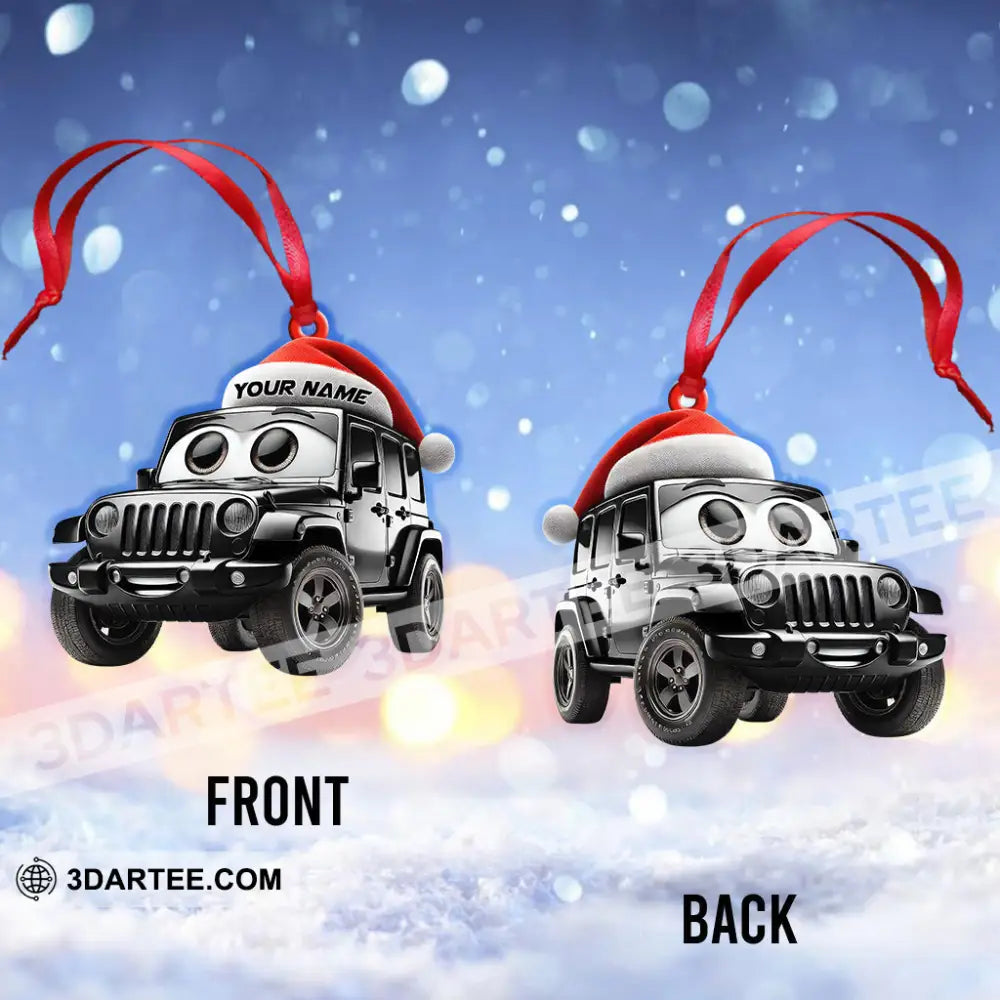 Custom Name Jeep Ornament Lover Christmas Gift