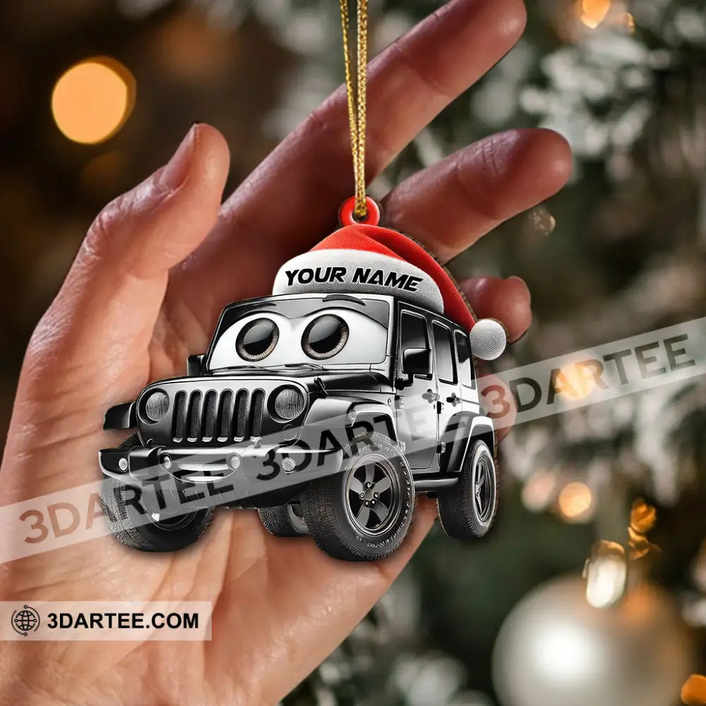 Custom Name Jeep Ornament Lover Christmas Gift