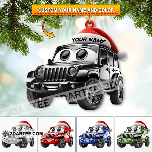 Custom Name Jeep Ornament Lover Christmas Gift