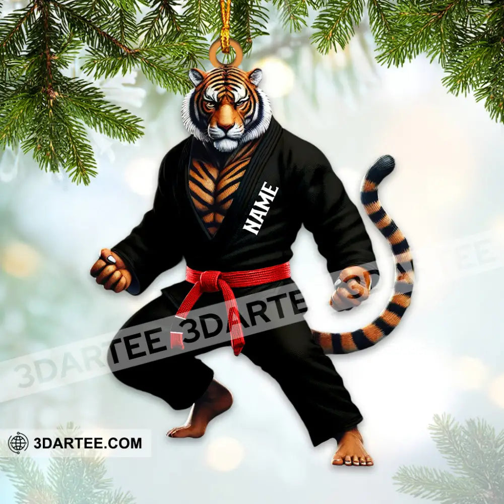 Custom Name Jiu Jutsu Tiger Ornament Christmas Gift