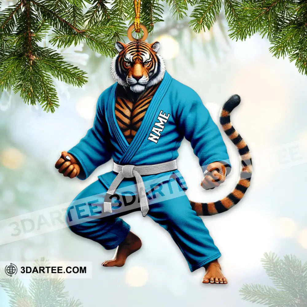 Custom Name Jiu Jutsu Tiger Ornament Christmas Gift