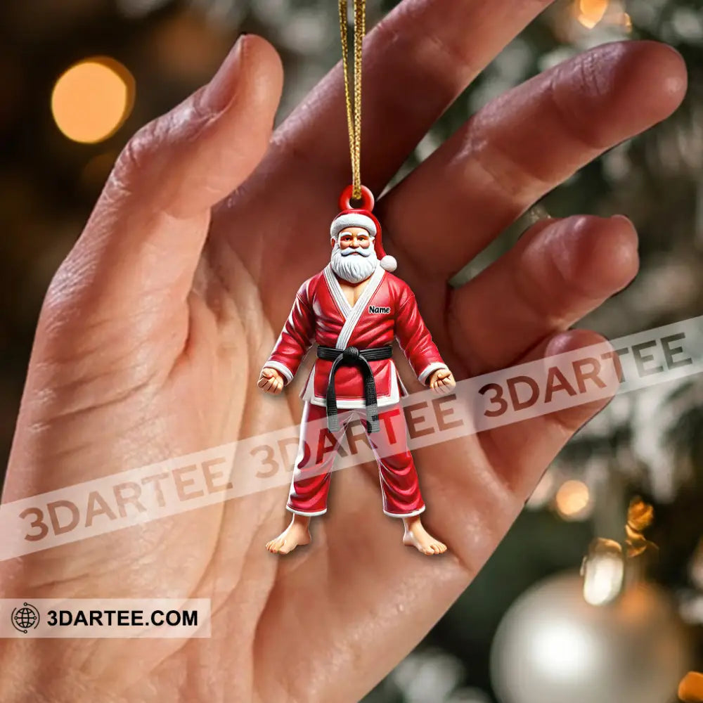 Custom Name Karate Christmas Ornament Gift For Lover