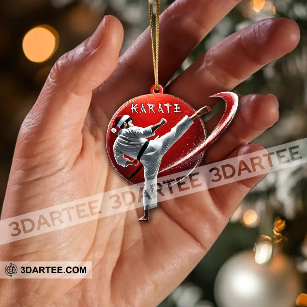 Custom Name Karate Ornament Christmas Gift For Lover