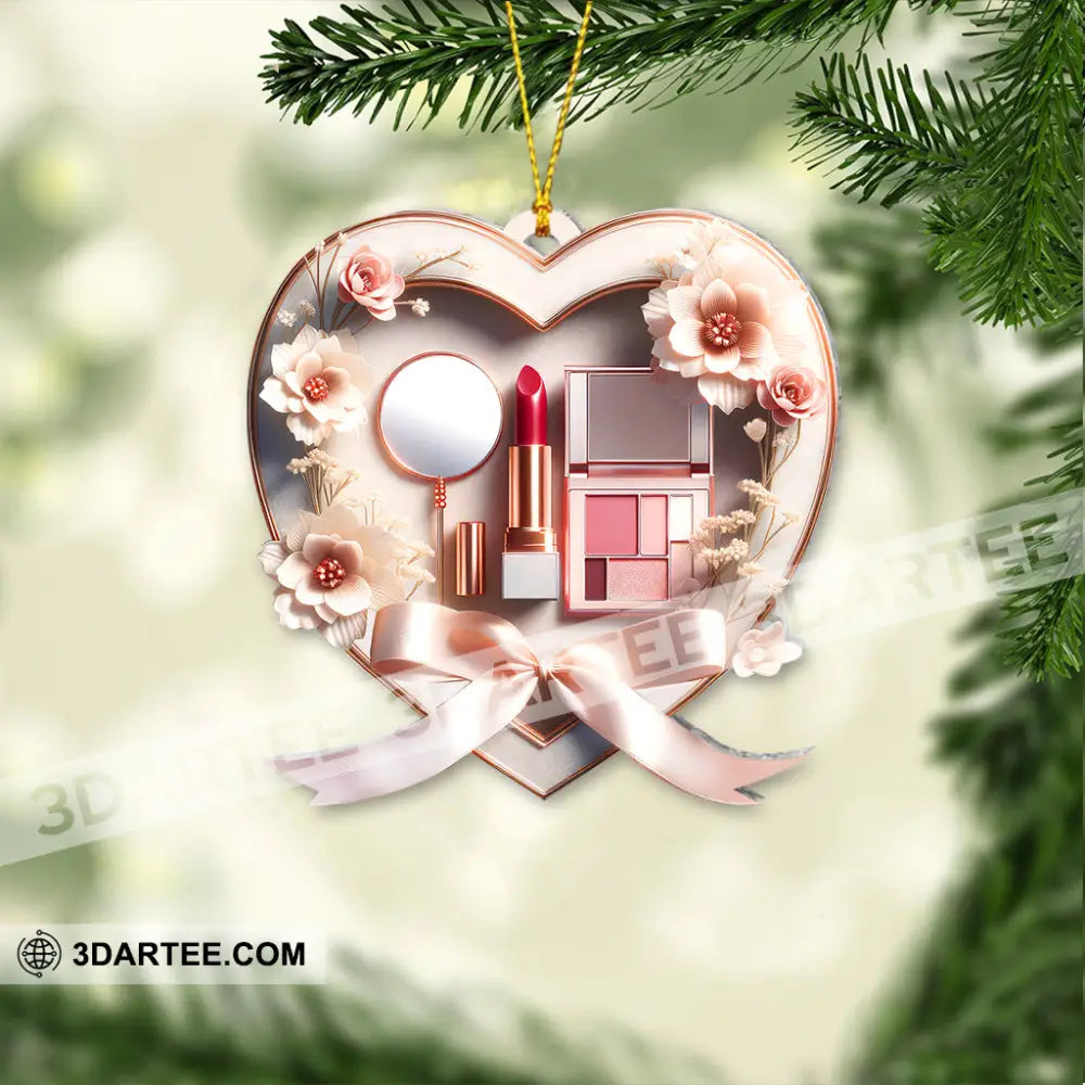 Custom Name Makeup Ornament Christmas Gift For Lover 3.54’’ / 1