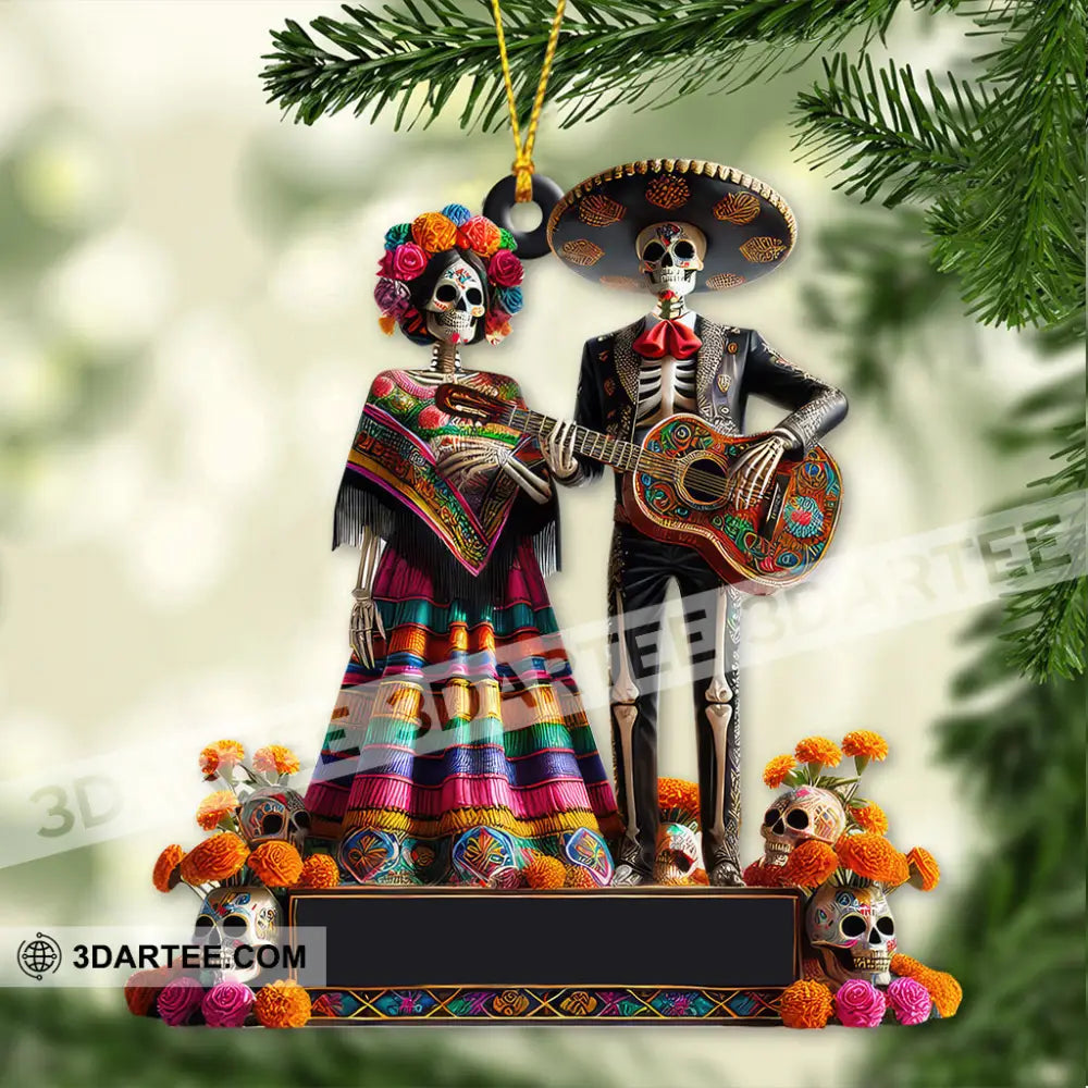 Custom Name Mexican Couple Ornament Christmas Gift 3.54’’ / 1