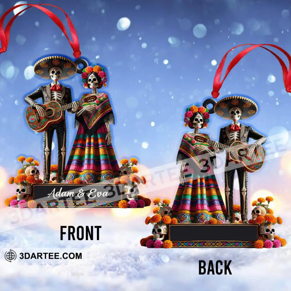 Custom Name Mexican Couple Ornament Christmas Gift