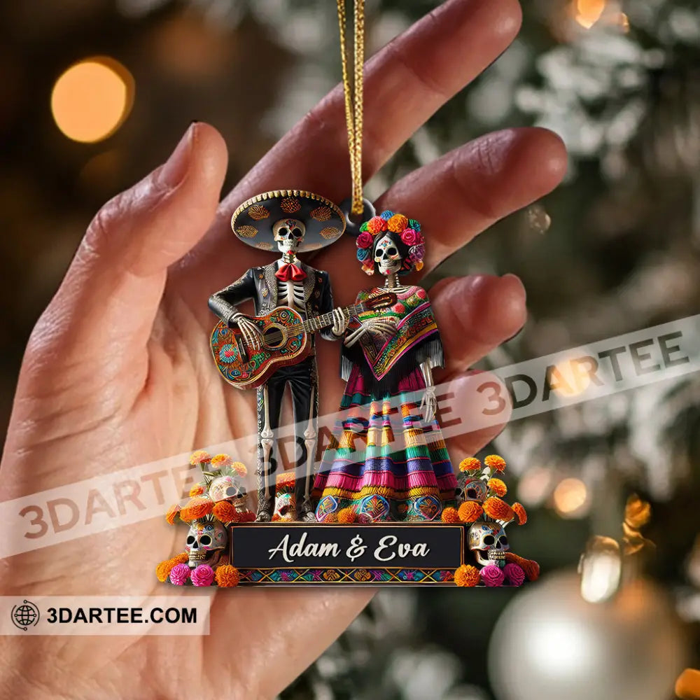 Custom Name Mexican Couple Ornament Christmas Gift