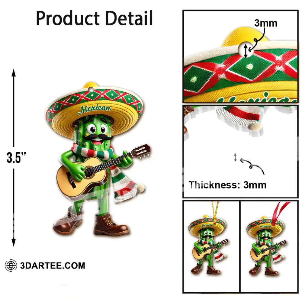 Custom Name Mexican Ornament Christmas Gift For Mexico Lover